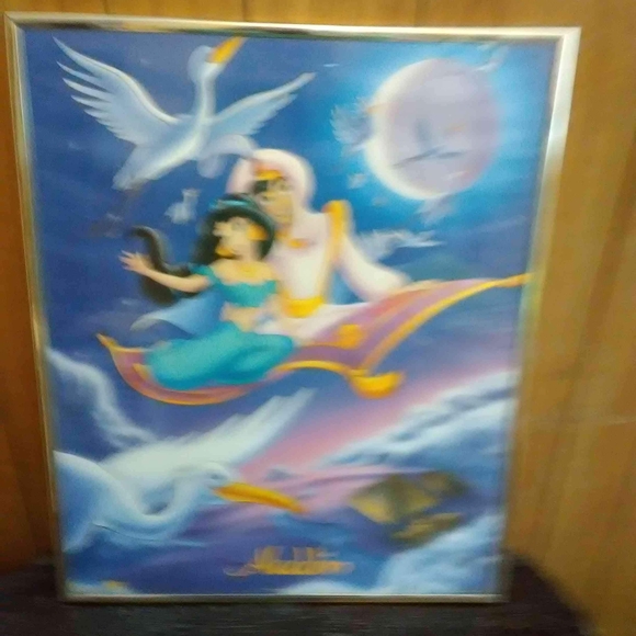 Aladdin and Jasmine Magic Carpet Ride Art Print - Picture 1 of 1